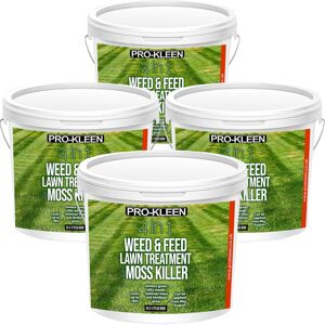 (4) Pro-Kleen 4-in-1 Lawn Feed Weed & Moss Killer 2.5kg (4) Pro-Kleen 4-in-1 Lawn Feed Weed & Moss Killer 2.5kg