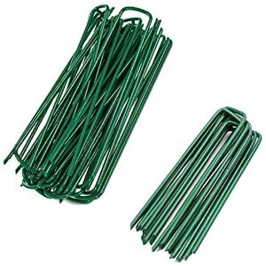 Bechoicen Fixed Lawn Garden Pegs Stakes for Netting Robust and Corrosion-resistant U-Shape Bechoicen Fixed Lawn Garden Pegs Stakes for Netting Robust and Corrosion-resistant U-Shape