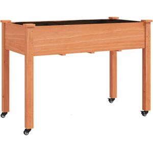 (brown, 118 x 59 x 80 cm) vidaXL Planter Plant Pot with Liner Raised Bed Flower (brown, 118 x 59 x 80 cm) vidaXL Planter Plant Pot with Liner Raised Bed Flower