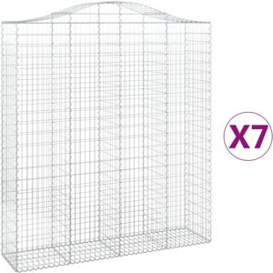 Vidaxl Galvanized Iron Arc Gabion Baskets - 7 pcs 200x50x220/240 cm Vidaxl Galvanized Iron Arc Gabion Baskets - 7 pcs 200x50x220/240 cm
