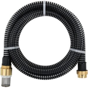 vidaXL Suction Hose Garden Hose Pipe with Brass Connectors Black 1.1" 7 m PVC vidaXL Suction Hose Garden Hose Pipe with Brass Connectors Black 1.1" 7 m PVC