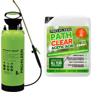 Pro-Kleen (8L) 5L Path Clear 30% Acetic Acid & Pump Sprayer Pro-Kleen (8L) 5L Path Clear 30% Acetic Acid & Pump Sprayer