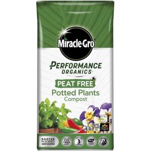 Miracle-Gro Performance Organics Peat-Free Potted Plants Compost 10L for Pots, B Miracle-Gro Performance Organics Peat-Free Potted Plants Compost 10L for Pots, B