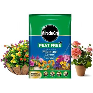 Miracle-Gro Miracle Gro Moisture Control Compost Pots & Baskets Peat Free 10L Miracle-Gro Miracle Gro Moisture Control Compost Pots & Baskets Peat Free 10L