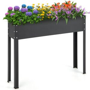 Costway 100 x 25 cm Raised Garden Bed Outdoor Metal Planter Box W/ Drainage Hole Costway 100 x 25 cm Raised Garden Bed Outdoor Metal Planter Box W/ Drainage Hole