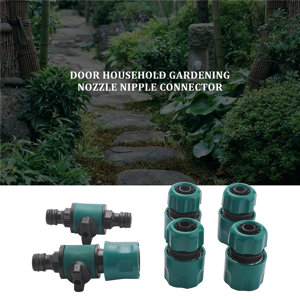 Jojomino Inline Shut-Off Valve with 4 Quick-Connectors for Garden Hose, Double Male Exten Jojomino Inline Shut-Off Valve with 4 Quick-Connectors for Garden Hose, Double Male Exten