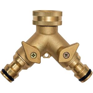 CZSYZCZS Garden Tap Splitter 2 Way - Brass 2 Way Tap Connector Double Tap Adapter Garden CZSYZCZS Garden Tap Splitter 2 Way - Brass 2 Way Tap Connector Double Tap Adapter Garden