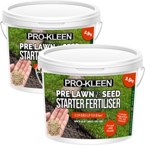 Pro-Kleen (2) Pre-Lawn Seed Starter & Lawn Fertiliser 2.5kg Pro-Kleen (2) Pre-Lawn Seed Starter & Lawn Fertiliser 2.5kg