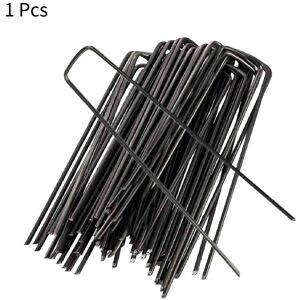 VEISHET (Black) U Shaped Nail Pins Metal Fixed Plant Lawn Garden Pegs Stake Netting Robu VEISHET (Black) U Shaped Nail Pins Metal Fixed Plant Lawn Garden Pegs Stake Netting Robu