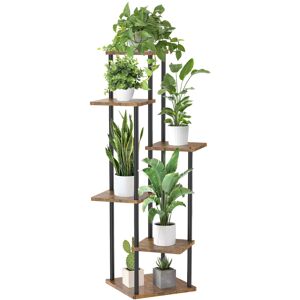 LyTaispuly 6 Tier Tall Corner Plant Stands Indoor Outdoor, 115cm Large Metal Woo LyTaispuly 6 Tier Tall Corner Plant Stands Indoor Outdoor, 115cm Large Metal Woo