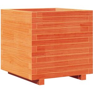 vidaXL Garden Planter Wax Brown 50x50x49.5 cm - Garden Planter vidaXL Garden Planter Wax Brown 50x50x49.5 cm - Garden Planter