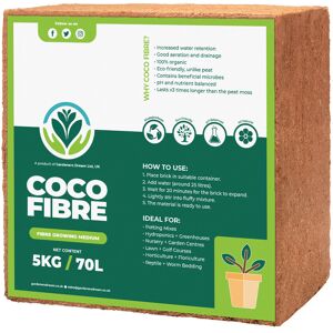 Gardeners Dream Coir Compost Block 100% Natural Easy to Grow & Use Coco Soil (5kg) Gardeners Dream Coir Compost Block 100% Natural Easy to Grow & Use Coco Soil (5kg)