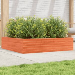 vidaXL Garden Planter Wax Brown 100x100x23 cm Solid Wood Pine - Garden Planter vidaXL Garden Planter Wax Brown 100x100x23 cm Solid Wood Pine - Garden Planter