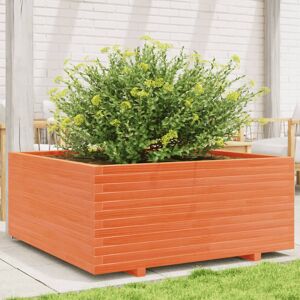vidaXL Garden Planter Wax Brown 110x110x49.5 cm Solid Wood Pine - Garden Planter vidaXL Garden Planter Wax Brown 110x110x49.5 cm Solid Wood Pine - Garden Planter