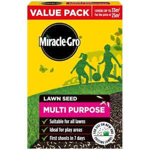 Miracle-Gro Multi Purpose Lawn Seed 33m2 Ryegrass Fine fescues Grass Seed 1kg Miracle-Gro Multi Purpose Lawn Seed 33m2 Ryegrass Fine fescues Grass Seed 1kg