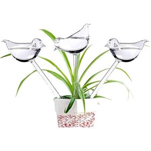 LIFEASY 3 Pack PVC Glass Waterer with Bird Shaped Self Watering Spikes for Plants, Indoo LIFEASY 3 Pack PVC Glass Waterer with Bird Shaped Self Watering Spikes for Plants, Indoo
