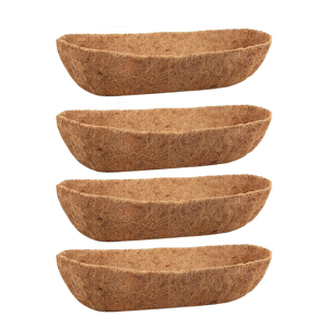 Kopinma 4 Pack 24 Inch Trough Coconut Liners, Natural Liners for Wall Planter, Window Ba Kopinma 4 Pack 24 Inch Trough Coconut Liners, Natural Liners for Wall Planter, Window Ba