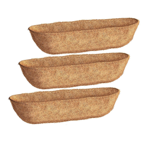 Kopinma 36 Inch 3 Pack Trough Liners, Coconut Coir Fiber for Wall Basket , Window Box Ga Kopinma 36 Inch 3 Pack Trough Liners, Coconut Coir Fiber for Wall Basket , Window Box Ga