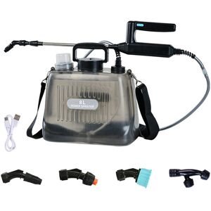 Maxpower (Grey 8L) Sprinkler Electric Sprayer Automatic Garden Plant Mister with 4 Mist N Maxpower (Grey 8L) Sprinkler Electric Sprayer Automatic Garden Plant Mister with 4 Mist N