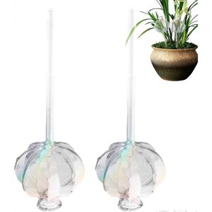 Unbranded (White) 4 Pcs Plant Watering Globes, Iridescent Self Watering Planter Insert, Gl Unbranded (White) 4 Pcs Plant Watering Globes, Iridescent Self Watering Planter Insert, Gl