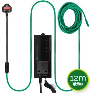 Elixir Garden Supplies (12m Soil Cable + Stat) Low Energy Soil Warming Cable & Thermostats for Propagat Elixir Garden Supplies (12m Soil Cable + Stat) Low Energy Soil Warming Cable & Thermostats for Propagat