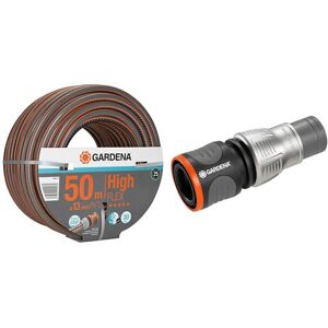 Gardena 13 mm x 50 m Comfort High Flex Hose - Multi-Colour & GARDENA 18255-20 Pa Gardena 13 mm x 50 m Comfort High Flex Hose - Multi-Colour & GARDENA 18255-20 Pa