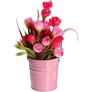 GreenZech (Pink) Mini Flower Pot Hanging Balcony Garden Planter Metal Hook Iron Bucket Dec GreenZech (Pink) Mini Flower Pot Hanging Balcony Garden Planter Metal Hook Iron Bucket Dec