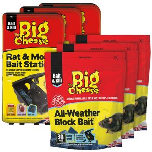 STV The Big Cheese 3 Rat and Mouse Bait Box and Rat and Mouse Poison (900 g) - Rat P STV The Big Cheese 3 Rat and Mouse Bait Box and Rat and Mouse Poison (900 g) - Rat P