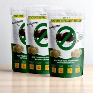 BATUUTAH (3 pack) 7pcs Mouse, Rat Rodent Repellent Peppermint Balls BATUUTAH (3 pack) 7pcs Mouse, Rat Rodent Repellent Peppermint Balls