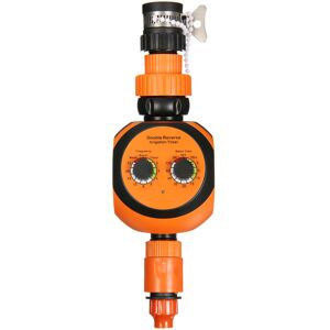 GreenZech Automatic Double Drip Irrigation Dual Controller Kit Garden Self Watering Timer GreenZech Automatic Double Drip Irrigation Dual Controller Kit Garden Self Watering Timer