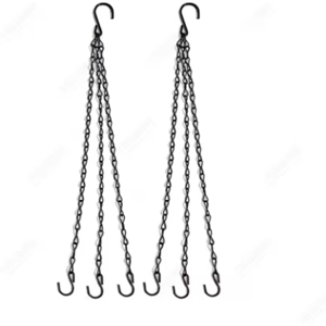 winwin 2x40cm Imitation Rattan Hanging Basket Flower Pot Chain With 3 Hooks winwin 2x40cm Imitation Rattan Hanging Basket Flower Pot Chain With 3 Hooks