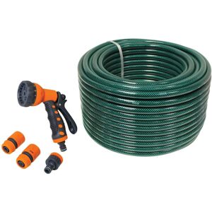Faithfull Pvc Garden Hose With Fittings & Spray Gun Faithfull Pvc Garden Hose With Fittings & Spray Gun