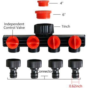Unbranded 4 Way Garden Hose Splitters Faucet Diverter Tap Hose Connector Hose Pipe Splitte Unbranded 4 Way Garden Hose Splitters Faucet Diverter Tap Hose Connector Hose Pipe Splitte