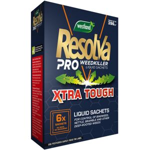 Resolva 20300520 Pro Weed Killer Liquid Sachets Xtra Tough 6 x 100ml, Natural Resolva 20300520 Pro Weed Killer Liquid Sachets Xtra Tough 6 x 100ml, Natural