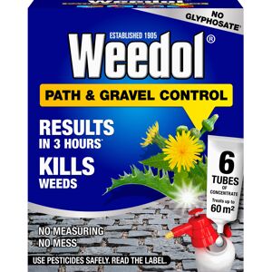 Weedol Path Weed Killer Liquid Concentrate 6 Tubes Treats 60m2 Garden Path & Pat Weedol Path Weed Killer Liquid Concentrate 6 Tubes Treats 60m2 Garden Path & Pat