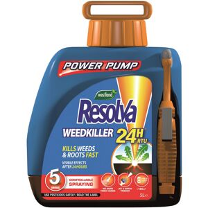 Resolva 24H Ready To Use Power Pump Weed Killer, 5 Litre Resolva 24H Ready To Use Power Pump Weed Killer, 5 Litre
