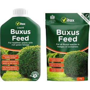 Vitax Buxus Feed Granular 1kg&Liquid 1L Fertiliser for Healthy Growth Vitax Buxus Feed Granular 1kg&Liquid 1L Fertiliser for Healthy Growth