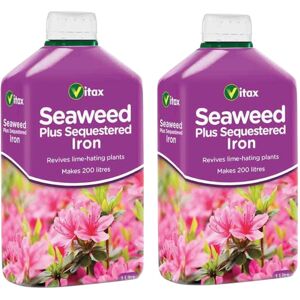 Vitax Seaweed Plus Sequestered Iron Liquid Feed for Healthy Foliage 1L 2Pack Vitax Seaweed Plus Sequestered Iron Liquid Feed for Healthy Foliage 1L 2Pack