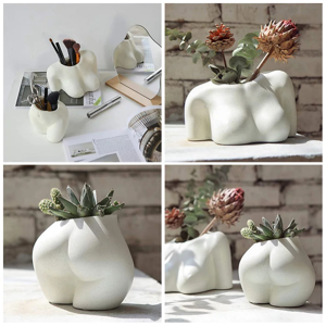 Unbranded Mini Lower Body Pot, with Drainage Holes, Plant Pot, Cute Christmas-B Unbranded Mini Lower Body Pot, with Drainage Holes, Plant Pot, Cute Christmas-B