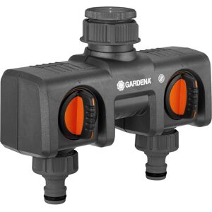 Gardena (38193 Two-Way Garden Hose Splitter with Flow Control Valves and Quick C Gardena (38193 Two-Way Garden Hose Splitter with Flow Control Valves and Quick C