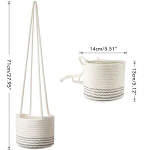 Unbranded Hanging Plant Pot Holder Braided Plant Basket Indoor Flower Pot Plant Holder Han Unbranded Hanging Plant Pot Holder Braided Plant Basket Indoor Flower Pot Plant Holder Han