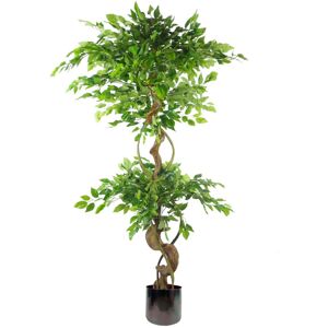 Leaf 150cm Twisted Trunk Artificial Japanese Fruticosa Ficus Tree Rainbow Planter Leaf 150cm Twisted Trunk Artificial Japanese Fruticosa Ficus Tree Rainbow Planter