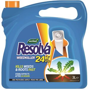 Resolva 20300467 24H Ready To Use Weed Killer, 3 Litre Resolva 20300467 24H Ready To Use Weed Killer, 3 Litre