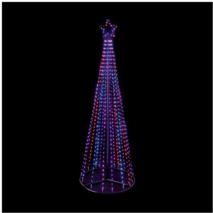 Premier - Multi Action FlexiBright Pyramid Tree - 2.1m Red/Blue/White Premier - Multi Action FlexiBright Pyramid Tree - 2.1m Red/Blue/White