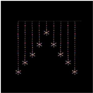 Premier - FlexiBrights Snowflake V Curtain With 267 LEDs Rainbow - 1.2m Premier - FlexiBrights Snowflake V Curtain With 267 LEDs Rainbow - 1.2m