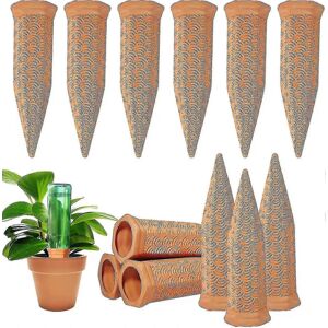 Unbranded Set of 12 plant watering spikes, terracotta plant watering spikes, automatic wat Unbranded Set of 12 plant watering spikes, terracotta plant watering spikes, automatic wat