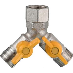 Unbranded 1/2 brass replacement valve, Y-connector, 3-way valve, shower head adapter, shut Unbranded 1/2 brass replacement valve, Y-connector, 3-way valve, shower head adapter, shut