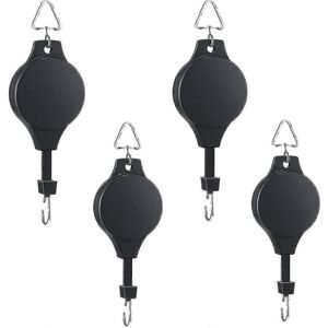Unbranded Set of 4 retractable plant pulleys, adjustable plant hooks, hanging flower baske Unbranded Set of 4 retractable plant pulleys, adjustable plant hooks, hanging flower baske