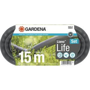 Gardena Liano Life Textile Hose 1/2 inch, 15m: Highly flexible textile garden ho Gardena Liano Life Textile Hose 1/2 inch, 15m: Highly flexible textile garden ho