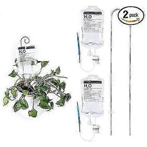 Unbranded Set of 2 plant supports, automatic watering system with metal pegs Unbranded Set of 2 plant supports, automatic watering system with metal pegs